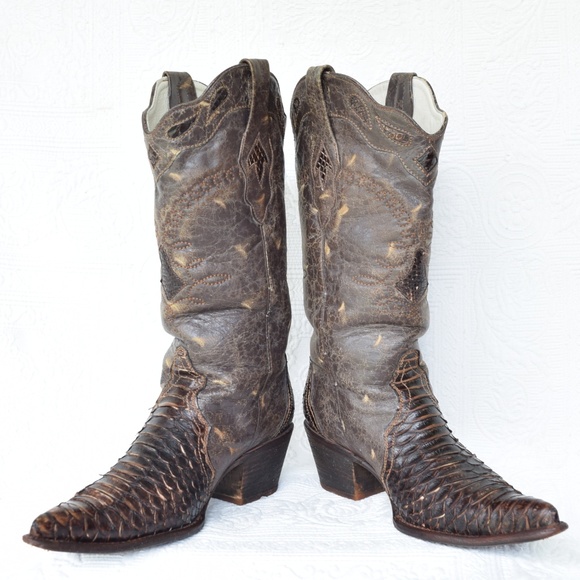 cuadra snakeskin boots